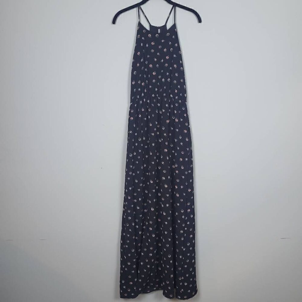 Everly Women’s Medium Sleeveless Tiered Maxi Summer Dress Black USA